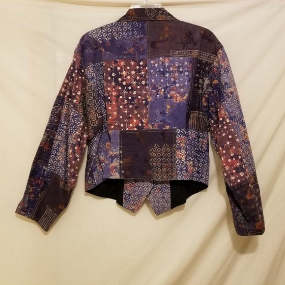 EXOTIC 100% Cotton Women's Loose Fitting Jacket size M - Picture 2 of 4